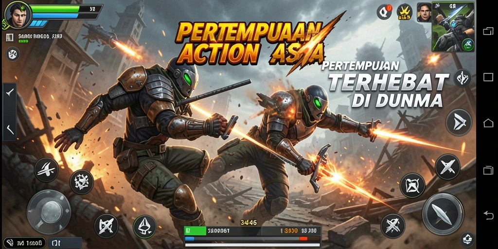 Tangkapan layar menunjukkan pertarungan mendebarkan di arena 3446.