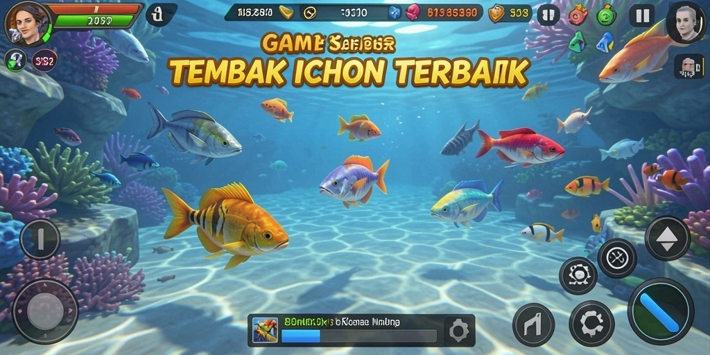 Tangkapan layar menampilkan gameplay seru Tembak Ikan di 55RP.