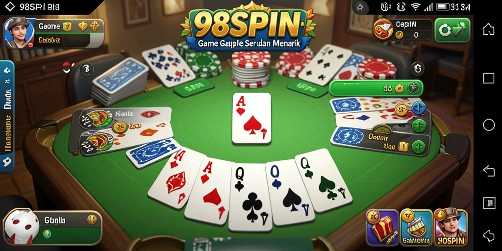 Tampilan gameplay seru dari game Gaple 98SPIN.