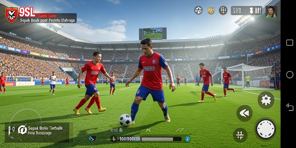 Gameplay seru dan realistik dalam 99SL dengan aksi sepak bola yang mendebarkan.