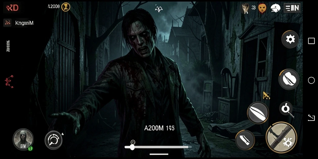 Screenshot A200M menunjukkan suasana mencekam di lokasi angker.