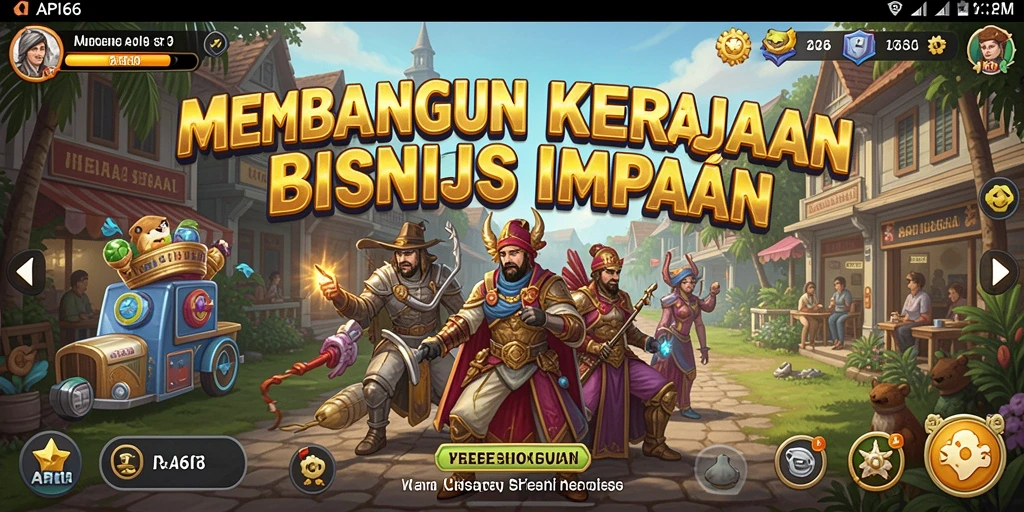 Tampilan screenshot API66 menunjukkan gameplay menarik dalam membangun bisnis Tycoon.