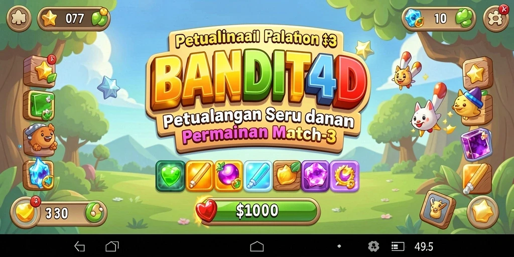 Tampilan gameplay seru dalam BANDIT4D yang menantang.