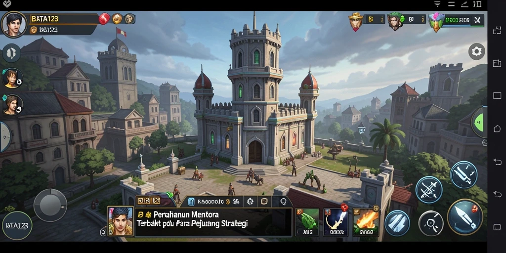 Screenshot BATA123 menampilkan aksi pertahanan menara yang mendebarkan.