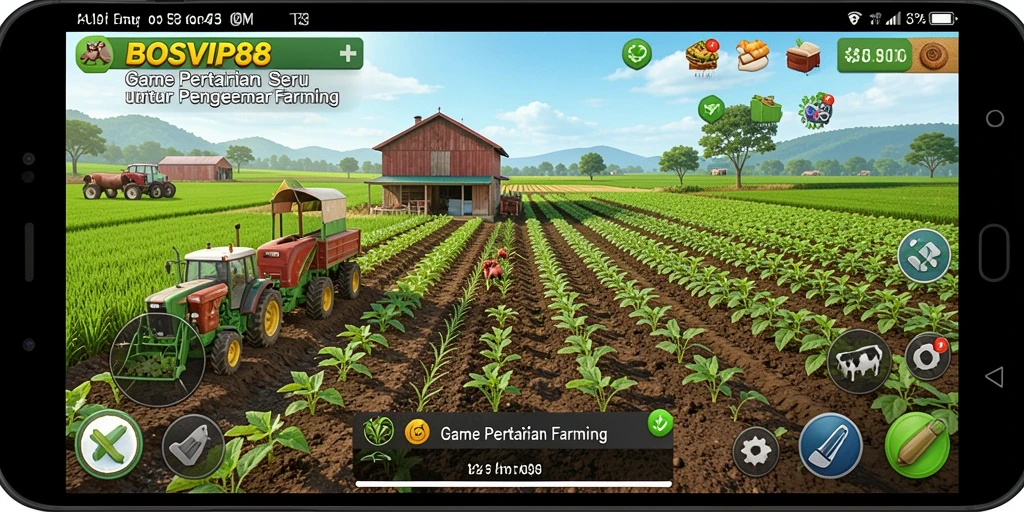 Tampilan gameplay seru di BOSVIP88 dengan berbagai tanaman.