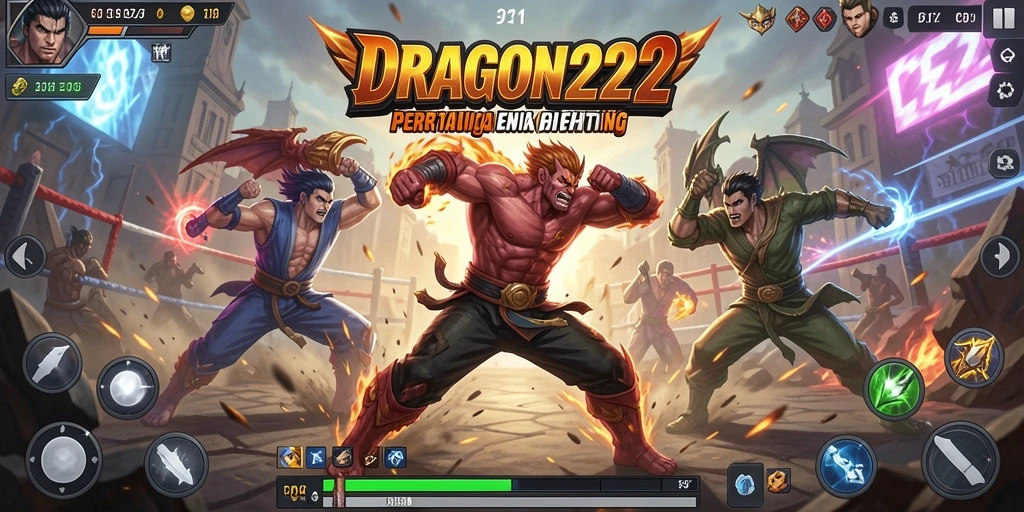 Gameplay pertarungan epik dengan karakter beragam dan serangan spektakuler.