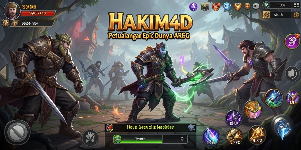Tampilan gameplay HAKIM4D yang epik dan mendebarkan.