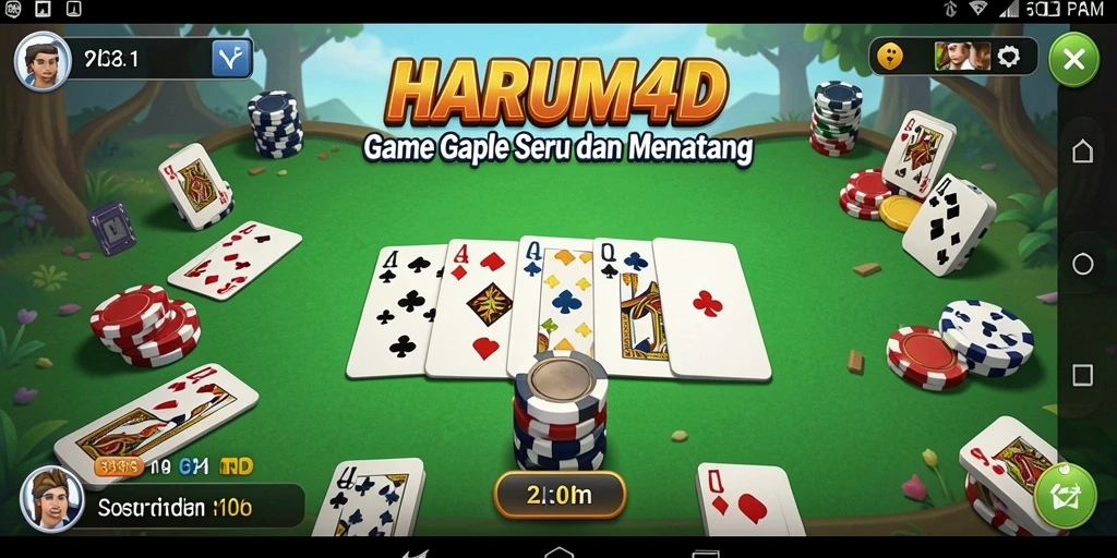 Tampilan seru dan dinamis di gameplay Gaple.