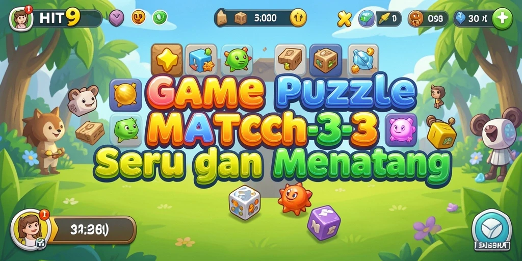 Tampilan gameplay HIT9 yang menarik dengan mekanisme Match-3.