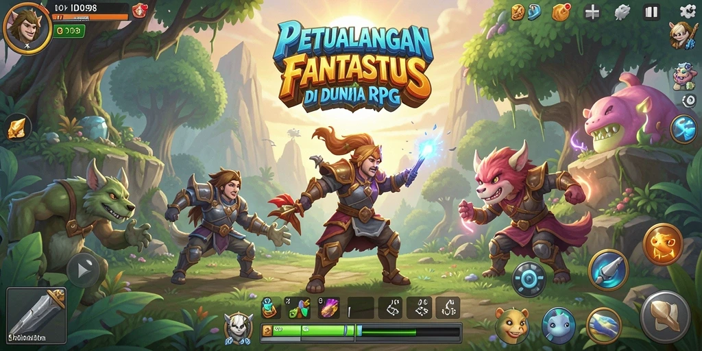 Tampilan menarik dari gameplay RPG ID098 dengan petualangan yang seru.