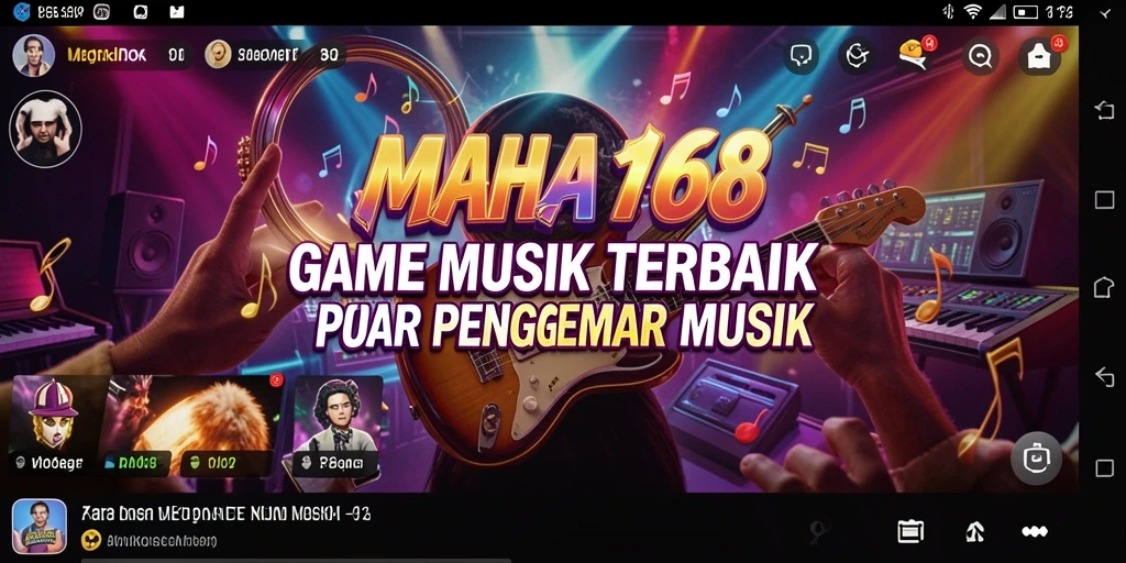 Tampilan gameplay MAHA168 yang seru dengan musik interaktif.