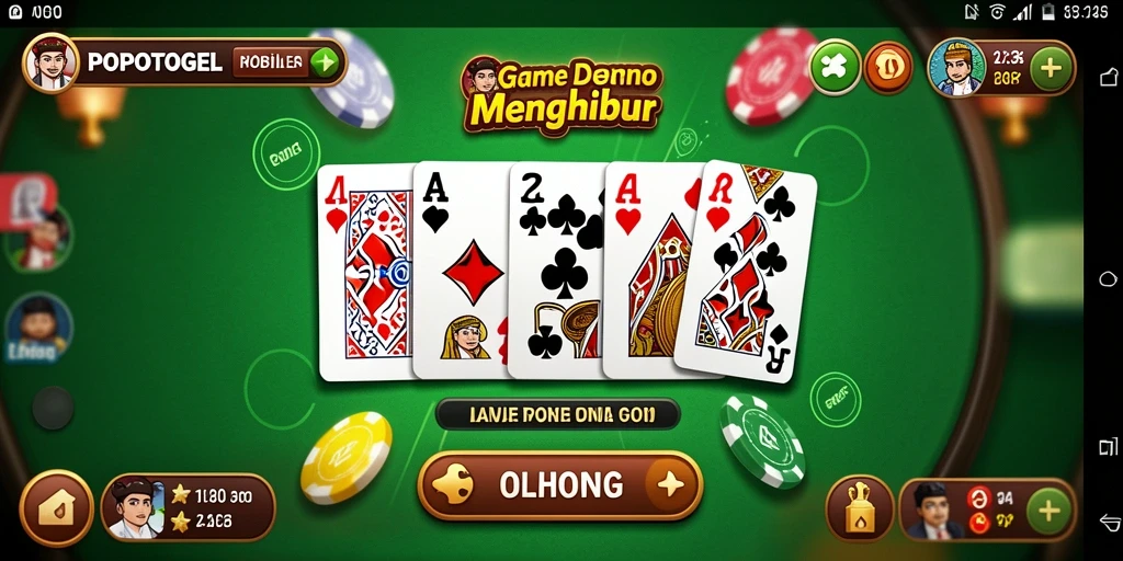 Tampilan gameplay seru dari POPOTOGEL saat bermain Domino.