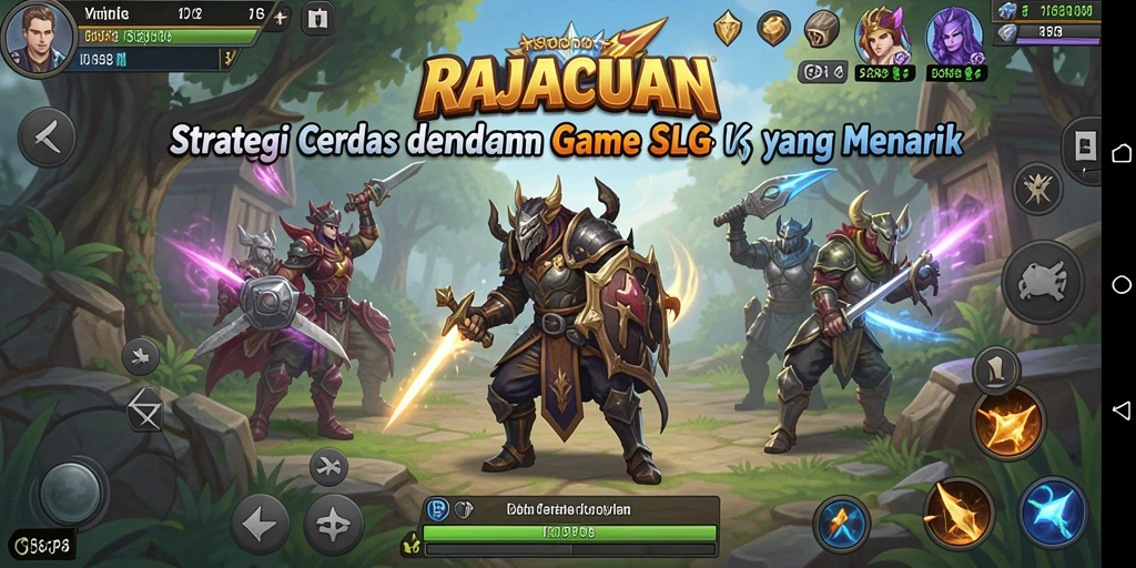 Screenshot gameplay unik dari RAJACUAN menunjukkan pertempuran strategis yang mendebarkan.