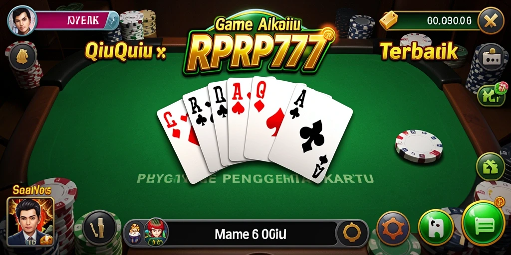 Screenshot gameplay RPRP777 menampilkan aksi permainan QiuQiu yang seru.