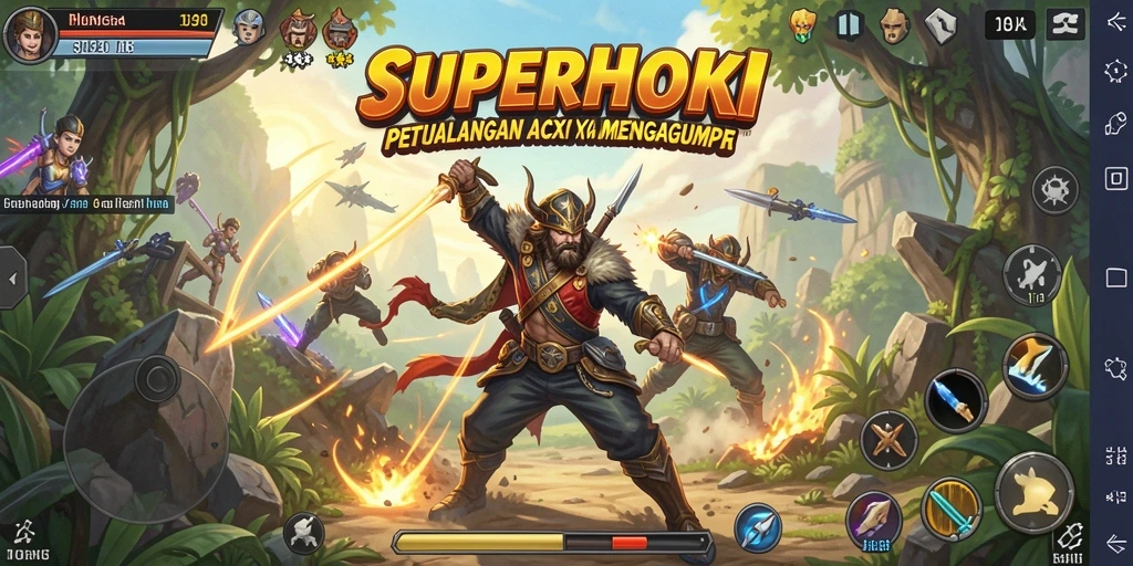 Tampilan seru dari pertempuran dalam SUPERHOKI yang menegangkan.
