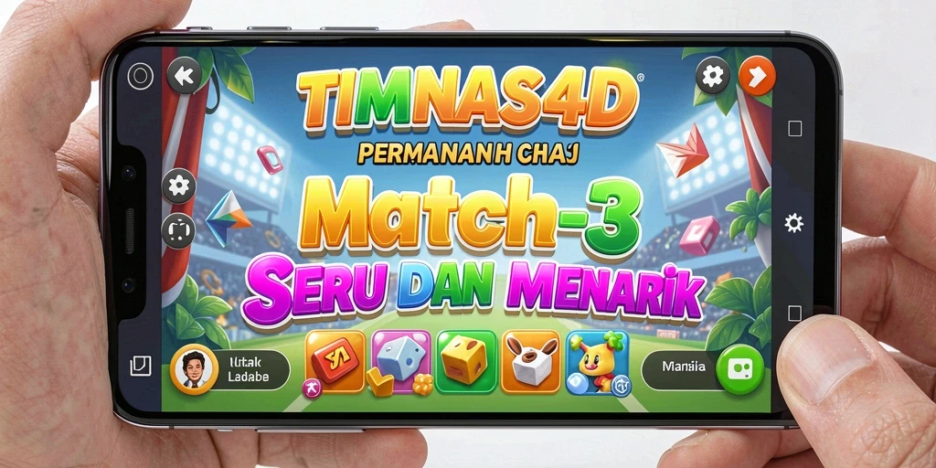 Gameplay seru di TIMNAS4D dengan kombinasi objek match-3.