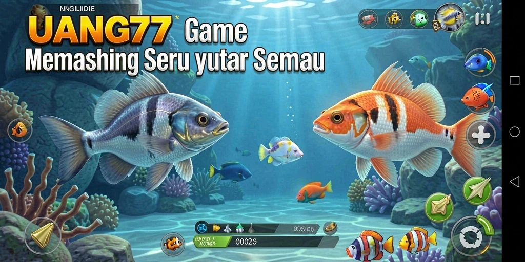 Tampilan gameplay UANG77 yang seru saat memancing.