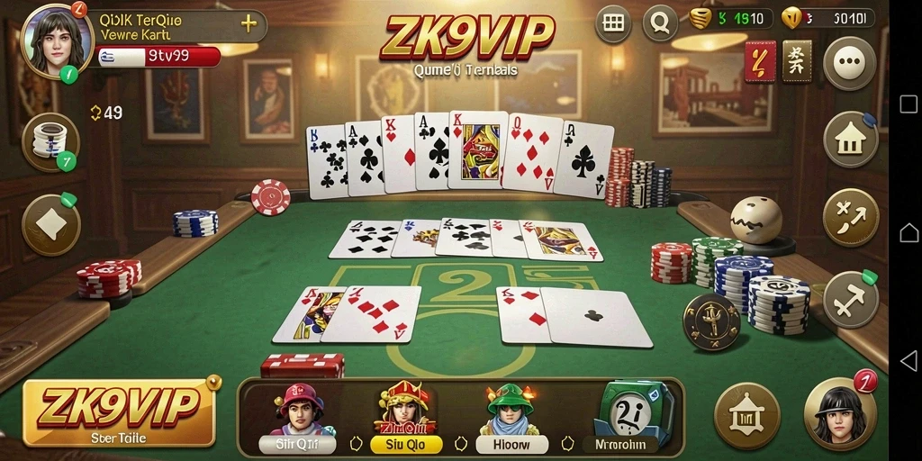 Tampilan gameplay seru QiuQiu di ZK9VIP.